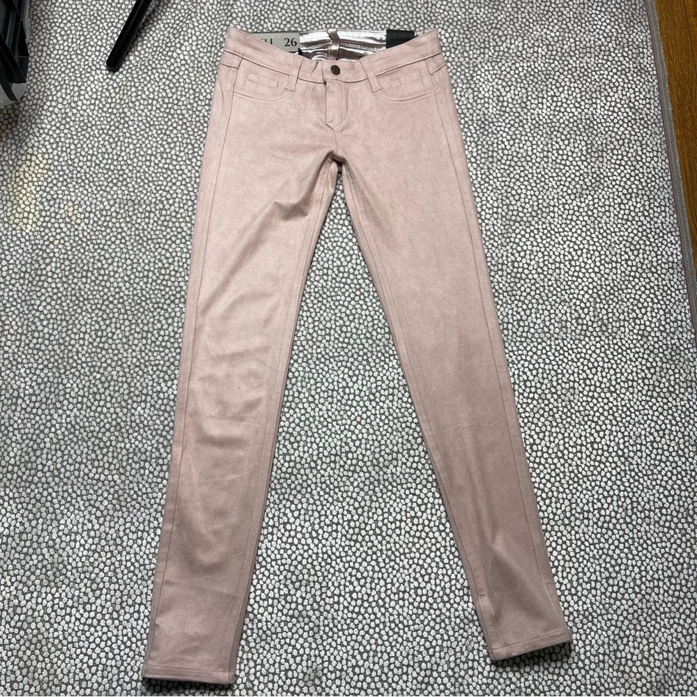 BleuLab 2 in 1 Double Sided Pants in Pink & Silver Stretch Skinny Pants Size 26